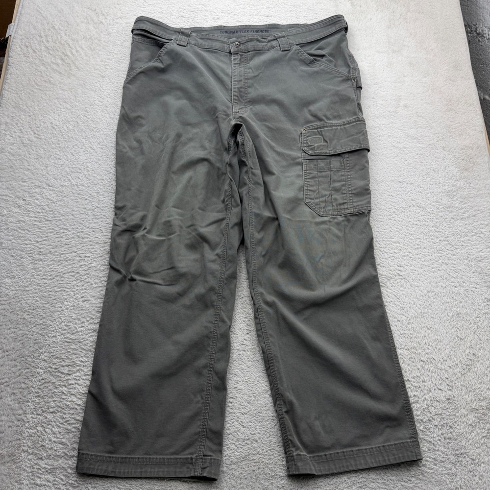 Duluth Trading Co Mens Gray Coolmax Flex Firehose Relaxed Cargo Pants 44x30